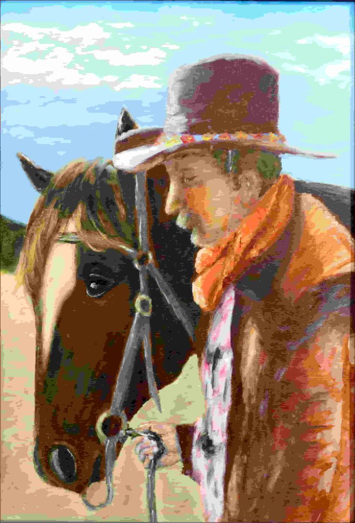 ‘Off to Track Work’ Ray Hackett $800 (61 x 81cm Framed) Oils