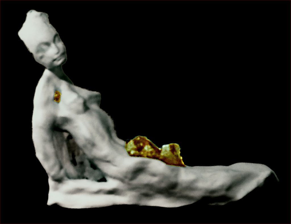 17 'Daydream' Sophia Papp $150 (22 x 19cm Stand) Clay & Crystals - Redland Yurara Art Society