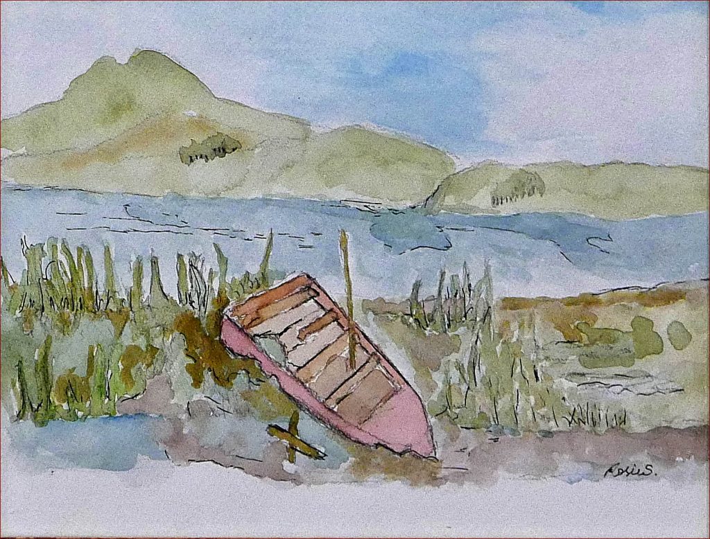 10  'In the Mud' Rosie Sheehan NFS (37cm x 29cm Framed) Watercolour