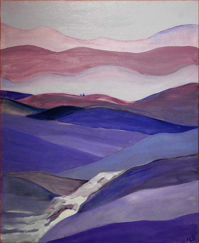 14 'Lavender Haze' Danielle Bain $150 (51cm x 61cm Not Framed) Acrylic - Redland Yurara Art Society
