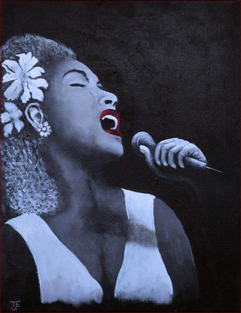 8 'Jazz' Tony Edbrooke $130 (35cm x 46cm Not Framed) Acrylic - Redland Yurara Art Society
