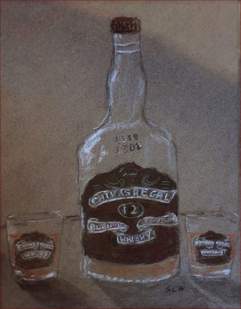 11 'Whisky' NFS (32cm x 44cm Framed) Charcoal & Pastel - Redland Yurara Art Society