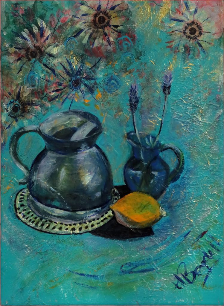 15 'Lemon Delicious' Helen Boydell $50 (30cm x 40cm Not Framed) Mixed Media - Redland Yurara Art Society