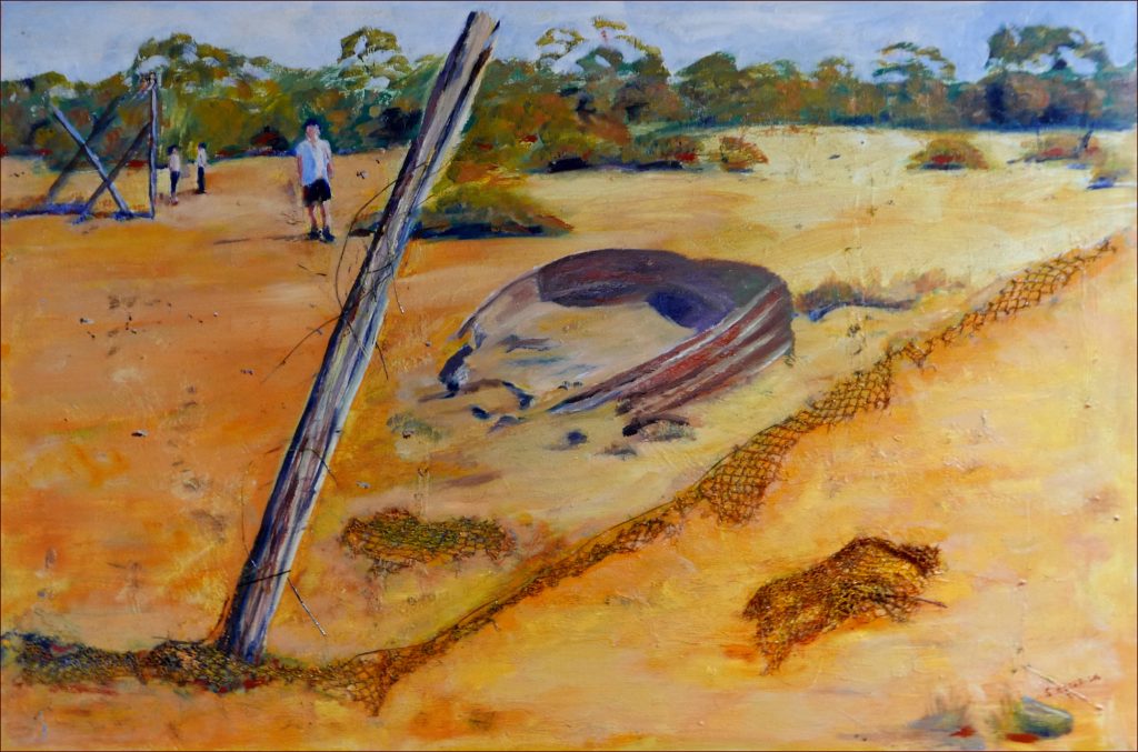 07 'The Outback' Sylvia Heterick $350 (90cm x 60cm not framed) Mixed Media - Redland Yurara Art Society