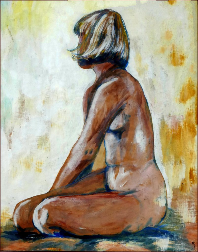 25 'Beach Girl' Maryann Tucker $95 (58cm x 66cm framed) Mixed Media - Redland Yurara Art Society