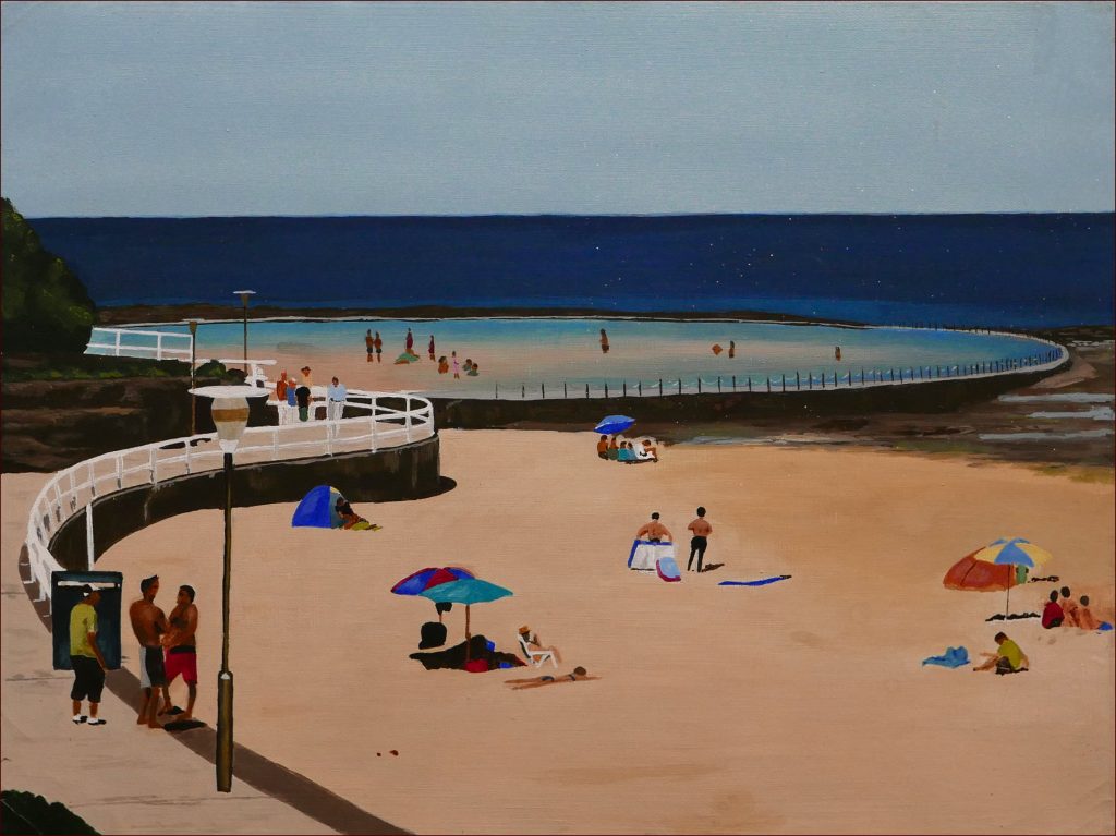 03 'Beach_Baths' Ross Mierendorff NFS (46c x 35cm Not Framed) Acrylic - Redland Yurara Art Society