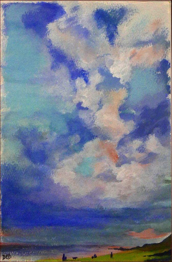 16 'Towering Sunset 2' Danielle Bain $120 (21cm x 29cm Framed) Acrylic - Redland Yurara Art Society