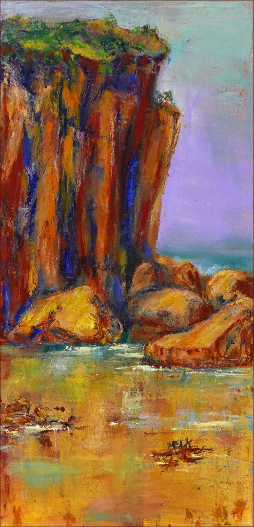 27 'Changing Tide' Mary Kirkby $290 (31cm x 61cm Not Framed) Oils - Redland Yurara Art Society