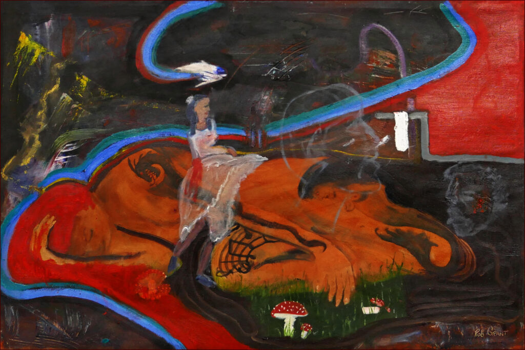 23 'A1' by Robert Grant, Oils, 90x60cm Not Framed, $80 - Abstracts Art Exhibition - Redland Yurara Art Society