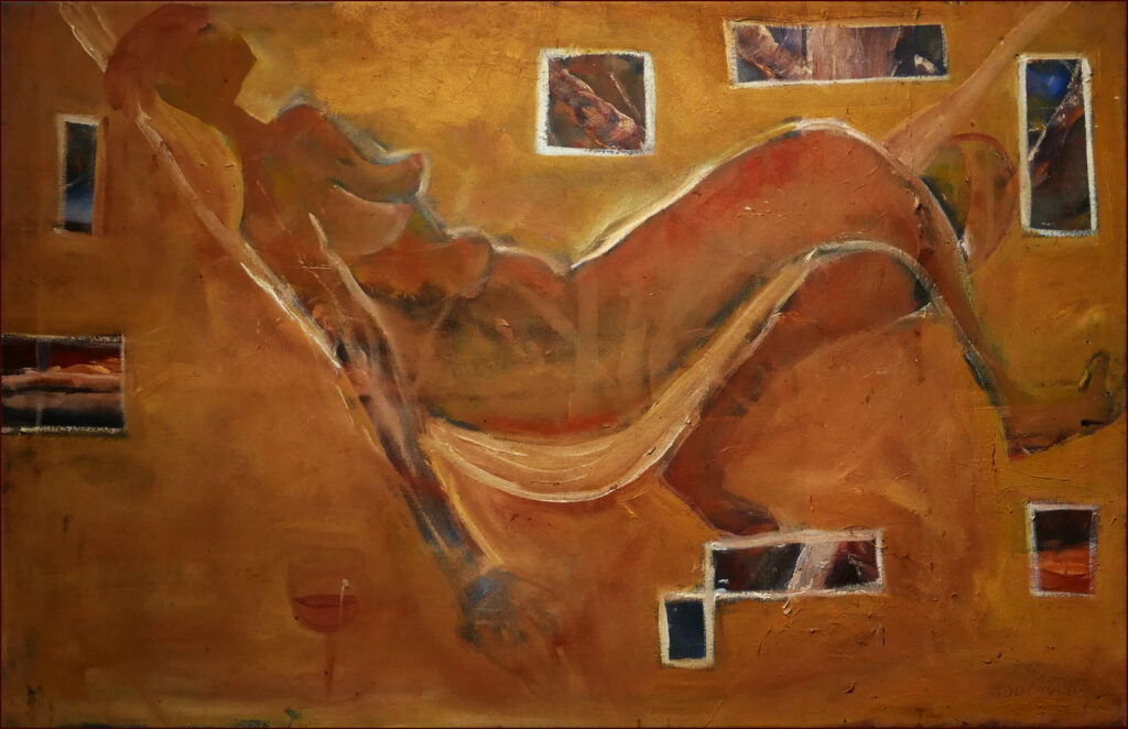 24 'A2' by Robert Grant, Oils, 90x60cm Not Framed, $60 - Abstracts Art Exhibition - Redland Yurara Art Society