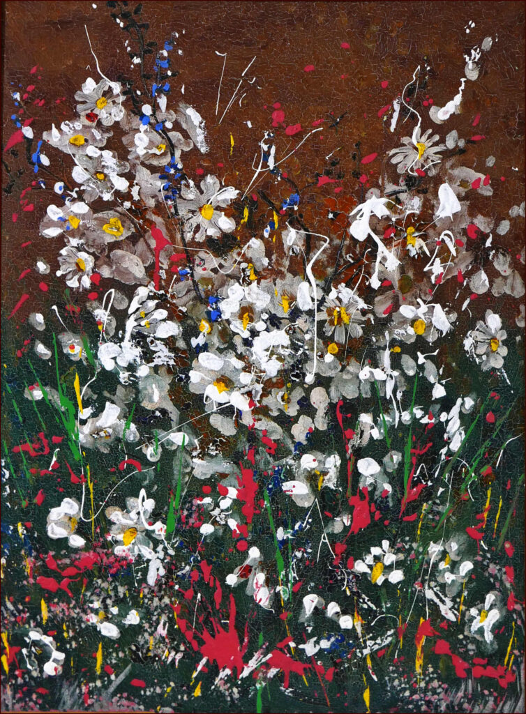 27 'Flowers Growing Fractals' by Maryann Tucker, 60x45cm Framed, $80 - Abstracts Art Exhibition - Redland Yurara Art Society