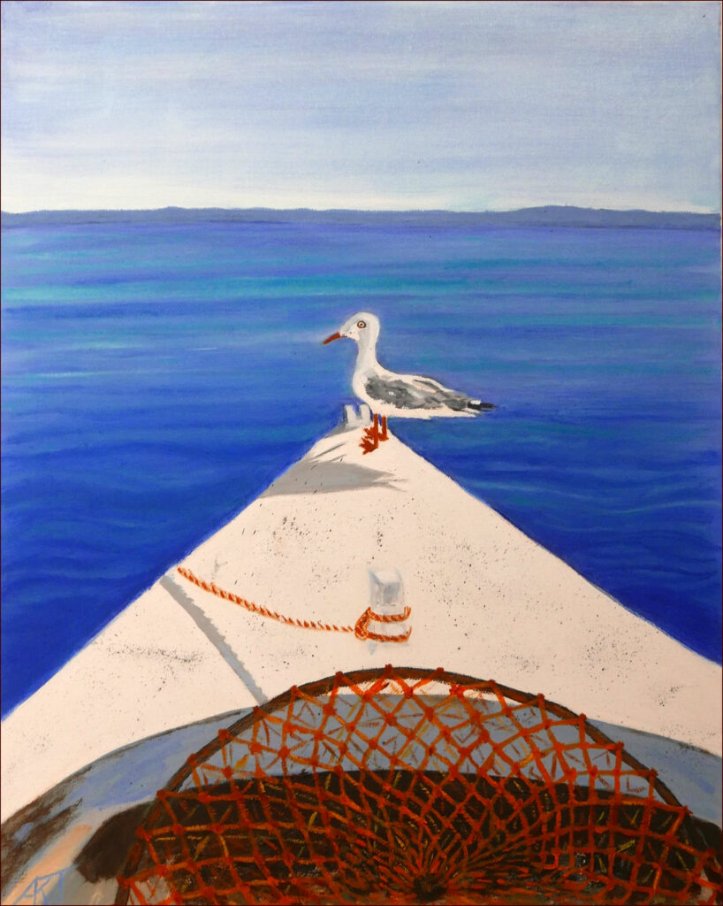 09 'Free Ride' by Arja Tossavainen, Oils, 40x50cm Not Framed, $120, Moreton Bay Exhibition - February 2024 - Redland Yurara Art Society