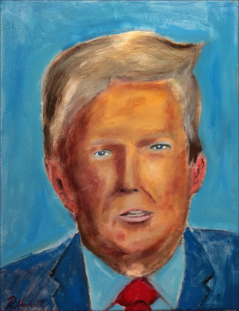 01_'Trump' by Ray Hackett, Oils, 40x50cm, Not Framed, Free - April 2024_Redland-Yurara-Art-Society