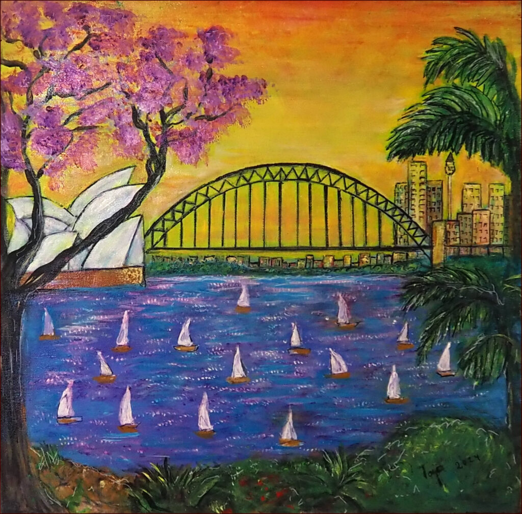 05 'Sydney' by Tarja Rantala, Acrylic, 49x49cm, Not Framed, $95