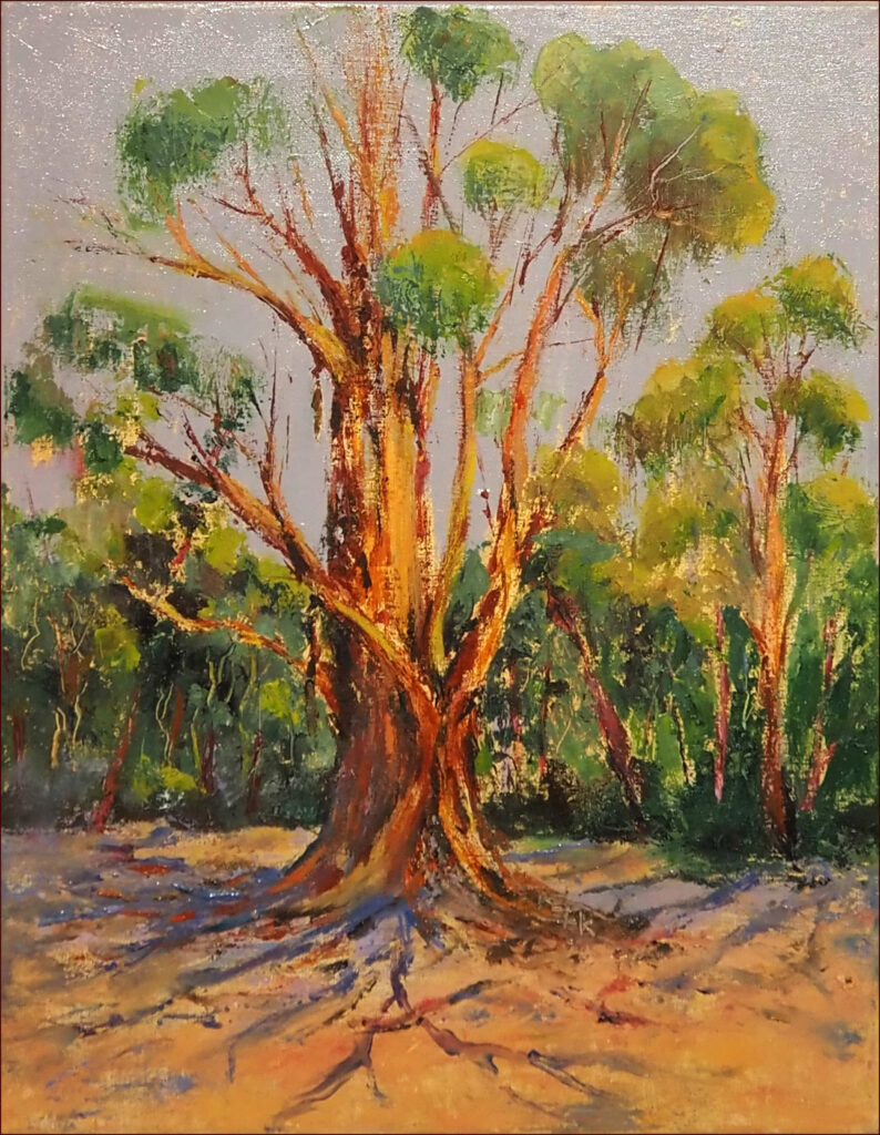 18 'Years after Fire' by Mary Kirkby, Oils, 40x50cm, Not Framed, $220