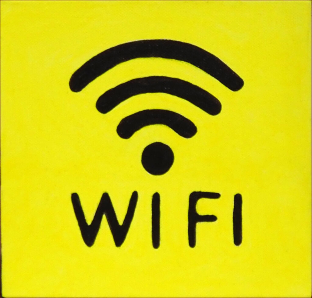 20 'WIFI' by Georgie Usher, Acrylic, 18x18cm, Not Framed, $60