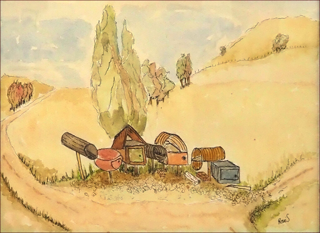 21 'You've got Mail' by Rosie Sheehan, Watercolour, 48x36cm, Framed, $90