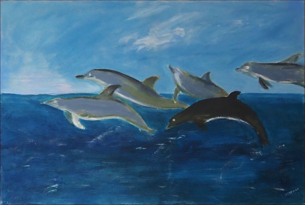 06 'Playtime' by Sylvia Heterick, Acrylic, 90x60cm, Not Framed, $300