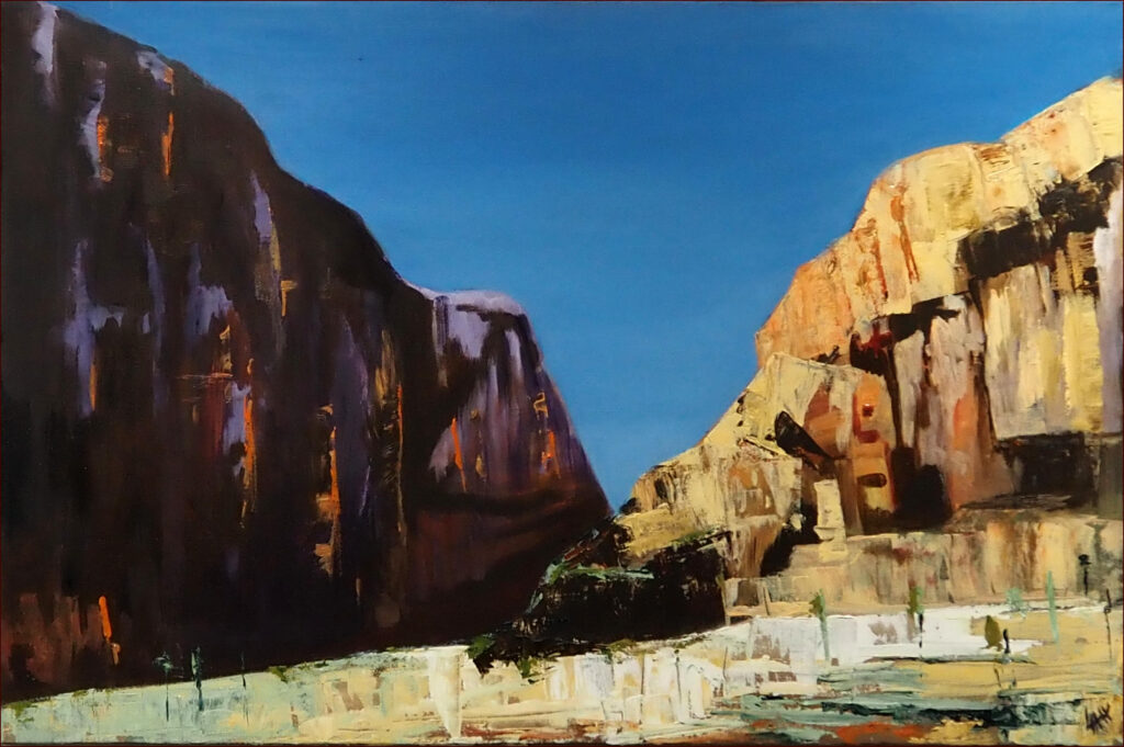 28 'Outback Series I' by Louise Harrison, Oils, 90x60cm, Not Framed, $200