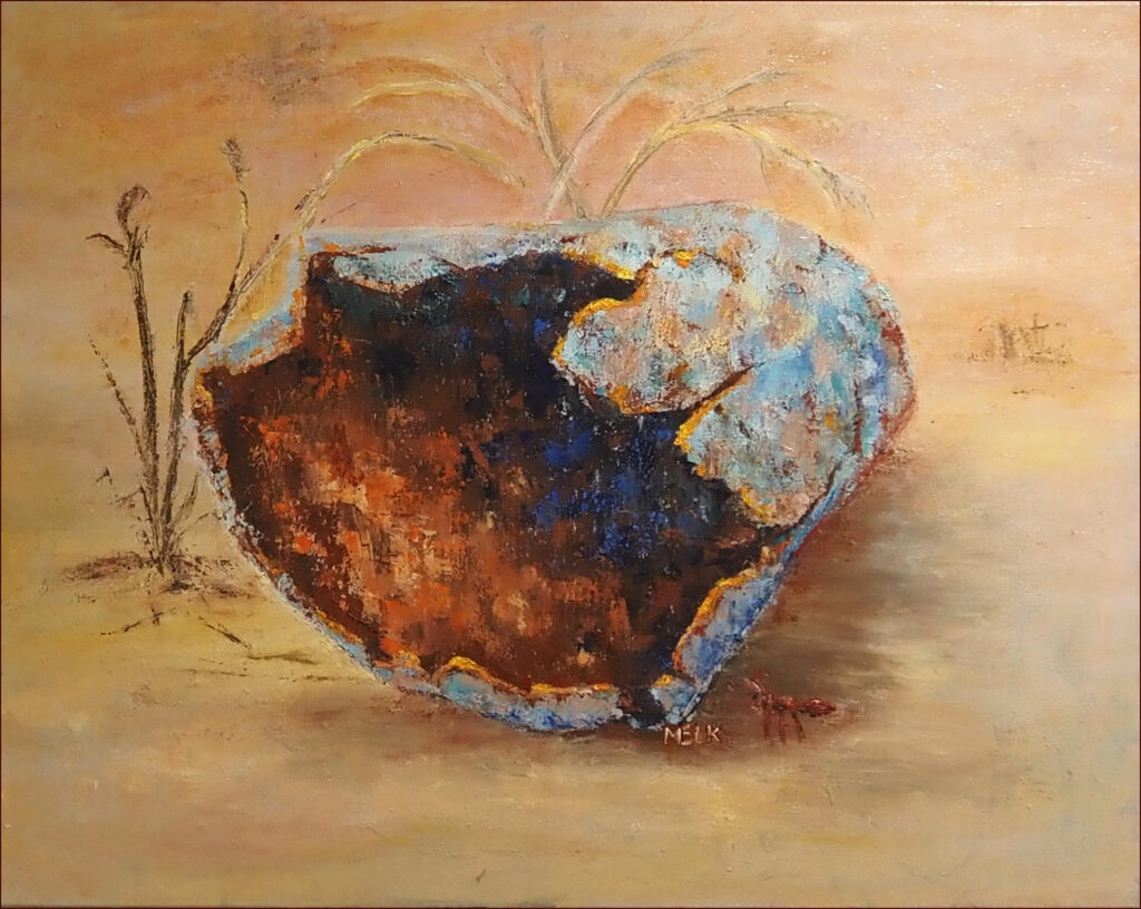 30 'Rusty - to Dust' by Mary Kirkby, Oils, 77x61cm, Not Framed, $660