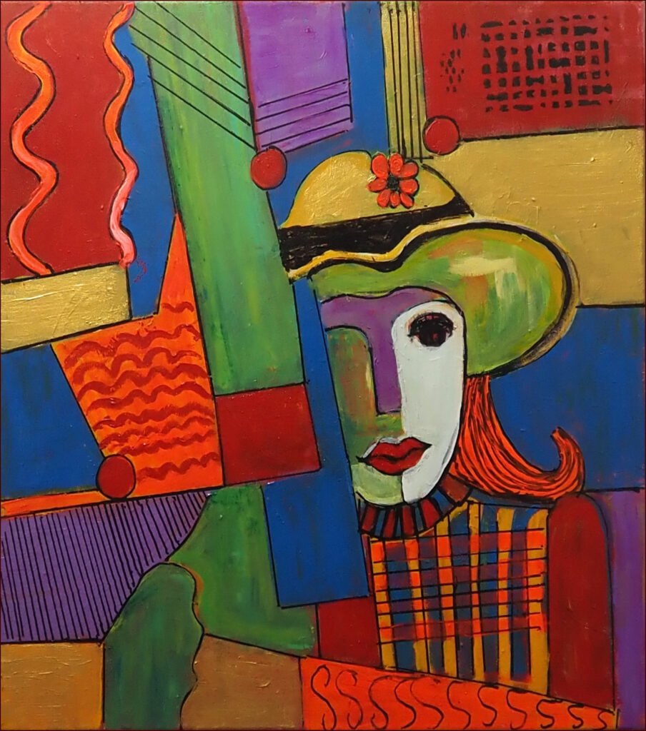 01 'Lorna' by Tarja Rantala, Acrylic, 60x60cm, Not Framed, $150