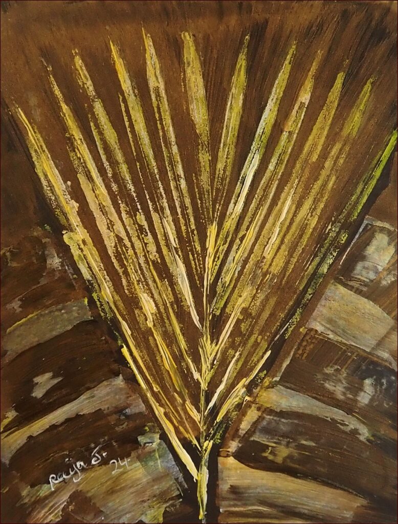 08 'Natural Geometry' by Raija Jantti, Acrylic, 20x29cm, Framed, $95