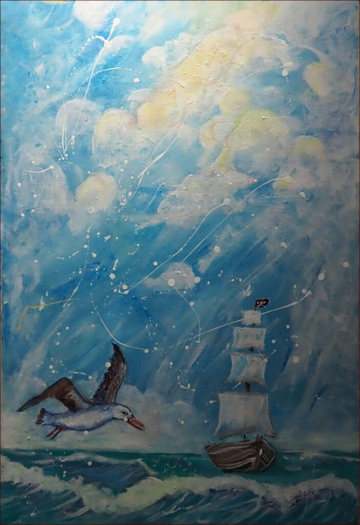 03 'Albatross', Tarja Rantala, Acrylic, 51x76cm, Not Framed, $50