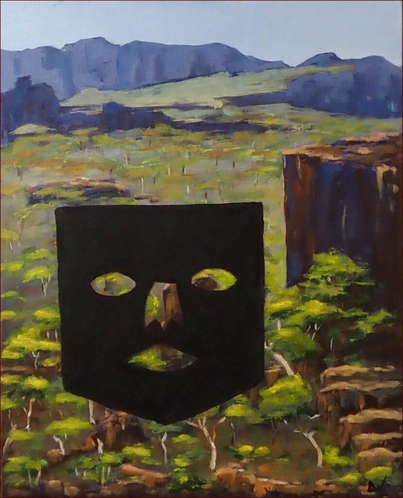 24 'Hypertensive Vista - Northern Teritory', Lynne Wright, Oils, 41x51cm, Not Framed, $100