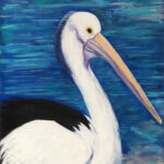 04 'Blue Waters' - Arja Tossavainen, Acrylic, 50x60cm, Not Framed, $150