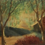 20 'Forest Home' - Ray Hackett, Oils, 67x48cm, Framed, $500