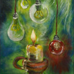 24 'Into the Light' - Raija Jantti, Acrylic, 30x40cm, Not Framed, $90