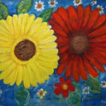 30 'Fleurs' - Tarja Rantala, Acrylic, 69x49cm, Framed, $110