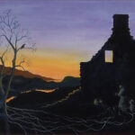 33 'Ghosts on the Highland Clearances' - Evelyn Kerlin, Acrylic, 53x42cm, Framed, $150