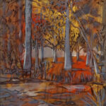 36 'Sunrise' - Annie Radcliffe, Acrylic, 40x48cm, Framed, $120