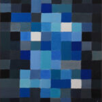 02 'Monochrome - Blue - after Paul Klee' - Lynne Wright, Acrylic, 25x30cm, Not Framed, $150
