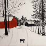 04 'Finnish Winter' - Arja Tossavainen, Mixed Media, 50x40cm, Not Framed, $120