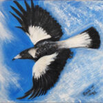 15 'Magpie' - Raija Jantti, Acrylic, 36x28cm, Not Framed, $60