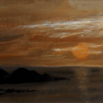 19 'Setting Sun' - Ray Hackett, Oils, 40x30cm, Framed, Donation
