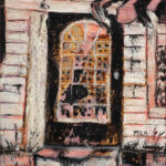 27 'The Door' - Mary Kirkby, Oils, 25x30cm, Not Framed, $150