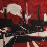 28 'The Chimneys' - Mary Kirkby, Oils, 30x25cm, Not Framed, $150