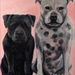 35 'Bonny & Clyde' - Sharyn Talbot, Acrylic, 40x50cm, Not Framed, $175