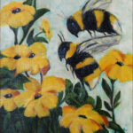 03 'What's the Buzz?' - Sharyn Talbot, Acrylic, 40x40cm, Not Framed, $120
