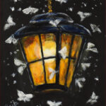 11 'Moths to the Light' - Raija Jantti, Acrylic, 28x35cm, Not Framed, $70