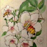 17 'Spring Blossoms' - Eunice King, Acrylic, 45x60cm, Not Framed, $200