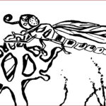 22 'Resting' - Georgie Usher, Ink, 12x9cm, Framed, Not For Sale