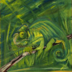 25 'Chameleon' - Louise Harrison, Acrylic, 20x30cm, Not Framed, $65