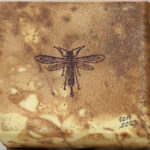 27 'Dragonfly' - Noreen Eyears, Ecoprint, 10x10cm, Not Framed, $15