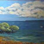 01 'Boat' - Lynne Wright, Acrylic, 51x41cm, Framed, $150