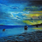 05 'After the Storm - Victoria Point' - Sharyn Talbot, Acrylic, 50x40cm, Framed, $175