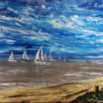 13 'Point Lonsdale Regatta' - John L Holmes, Acrylic, 122x61cm, Not Framed, $200